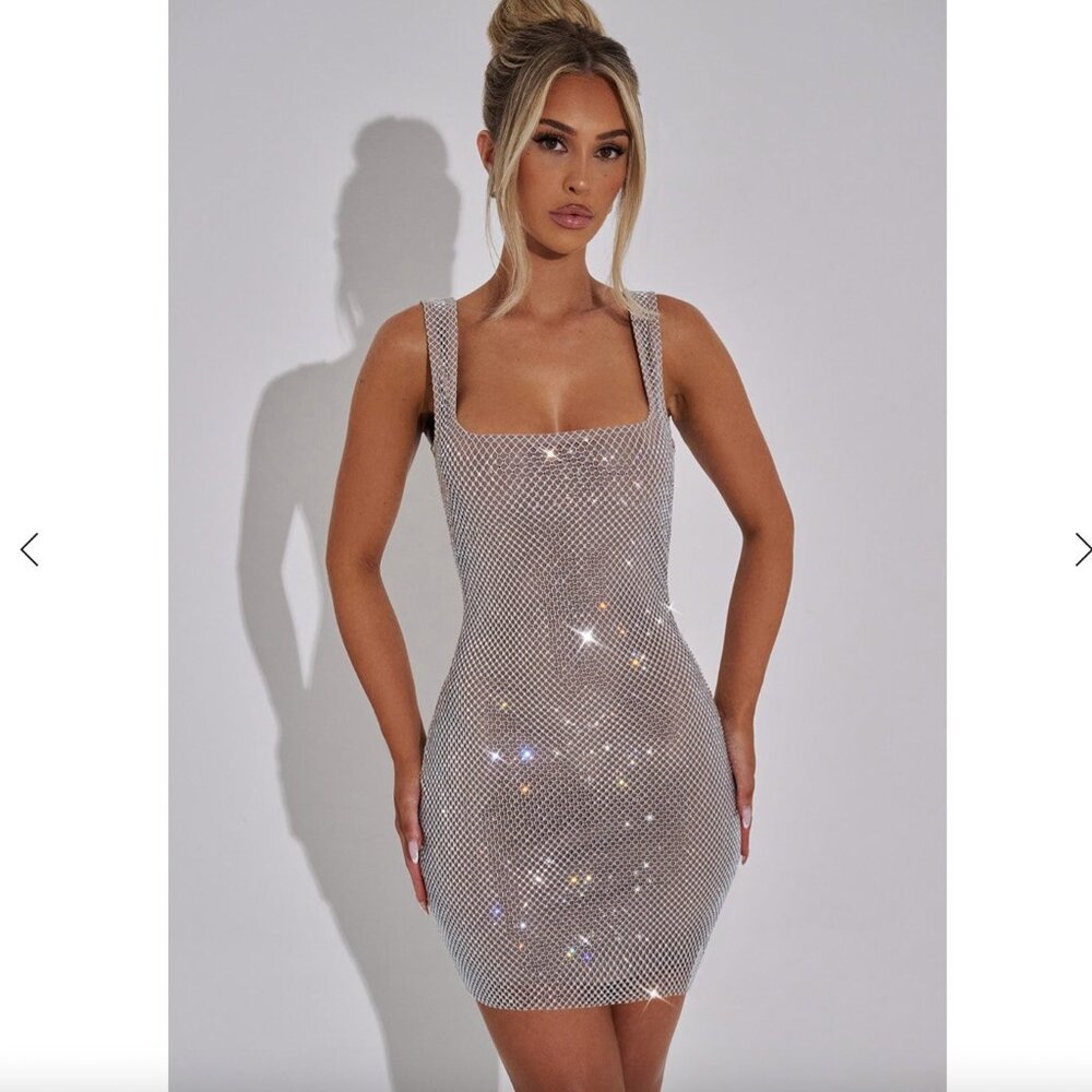 Babyboo Petra Mini - Elegant Silver Mini Dress